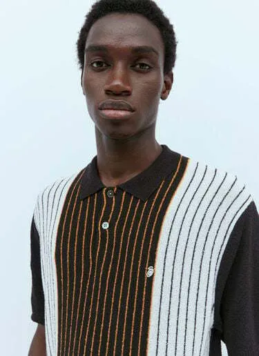 STUSSY  |Stripes Nylon Street Style Cotton Short Sleeves Skater Style