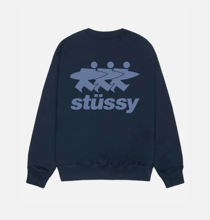 STUSSY  |Sweat Street Style Cotton Logo Skater Style Sweatshirts