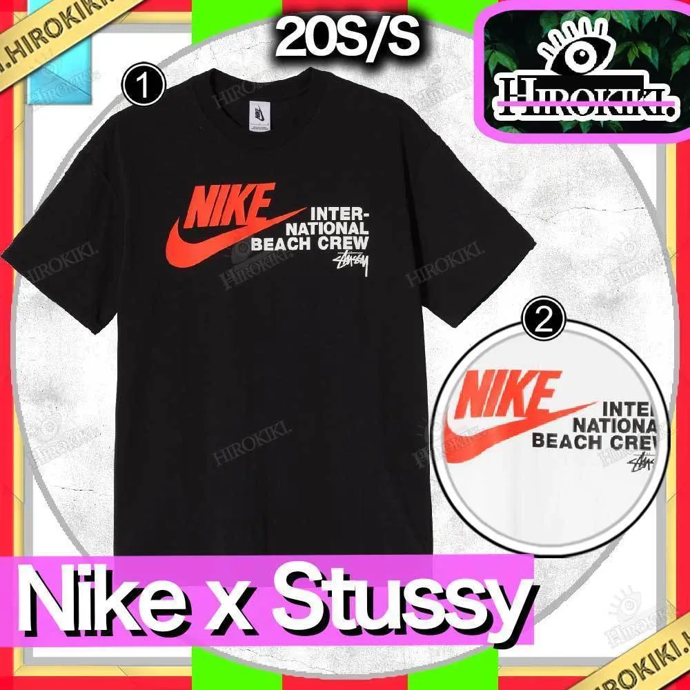 STUSSY  |Unisex Street Style Collaboration Logo Skater Style T-Shirts