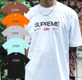 Supreme  |Unisex Street Style Logo Skater Style T-Shirts