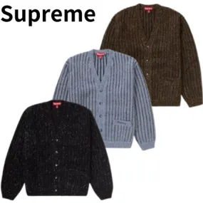 Supreme  |Unisex Street Style Plain Logo Skater Style Cardigans