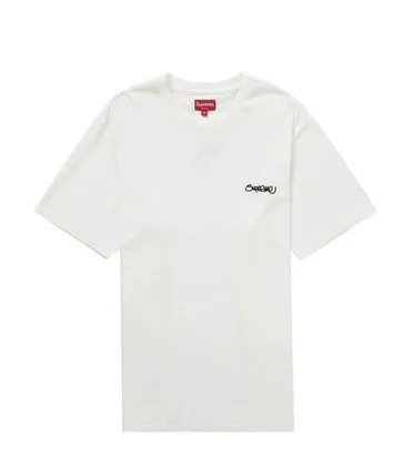 Supreme  |Unisex Street Style U-Neck Plain Cotton Short Sleeves Logo