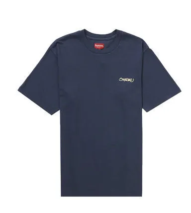 Supreme  |Unisex Street Style U-Neck Plain Cotton Short Sleeves Logo