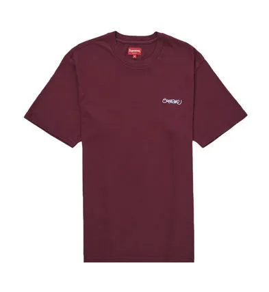 Supreme  |Unisex Street Style U-Neck Plain Cotton Short Sleeves Logo