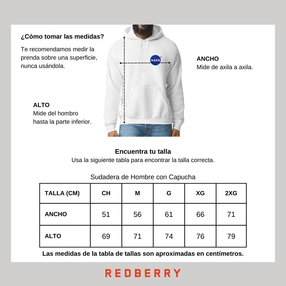 Sweater Suéter Hombre Hoodie Nasa Logo Espacial Escudo