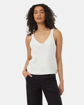 Tentree Highline Boucle Sweater Tank In Vintage White