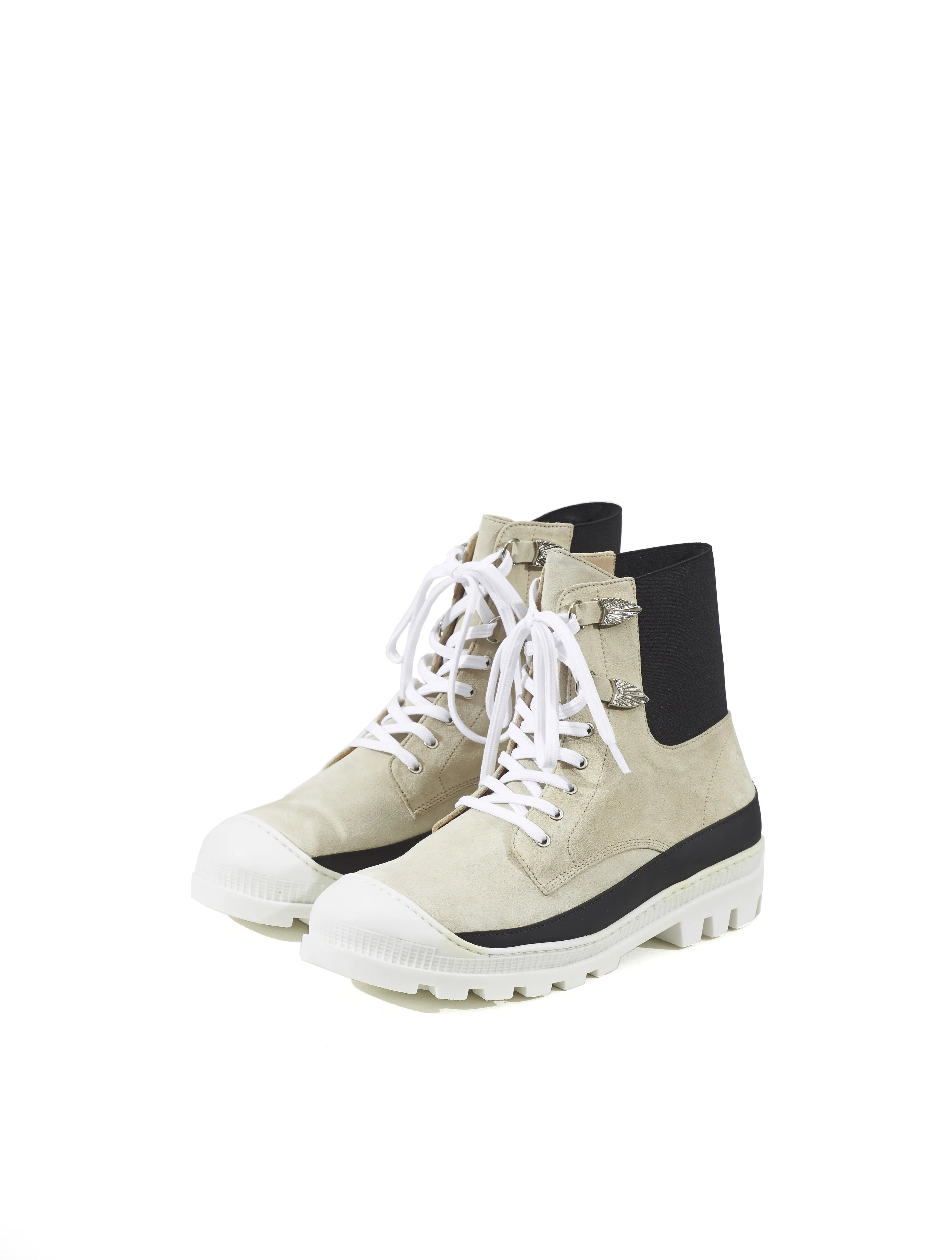 Toga Virilis Off White Suede Boot