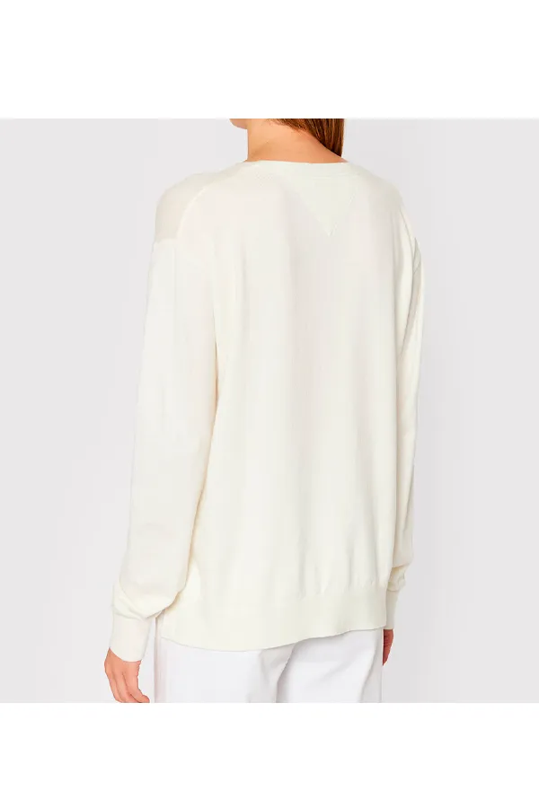 Tommy Hilfiger Women V-Neck Knit Sweater Butter