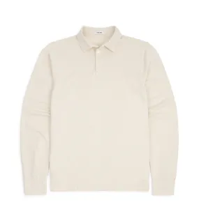 Trunk Moxon Long Sleeve Polo Shirt: Cream