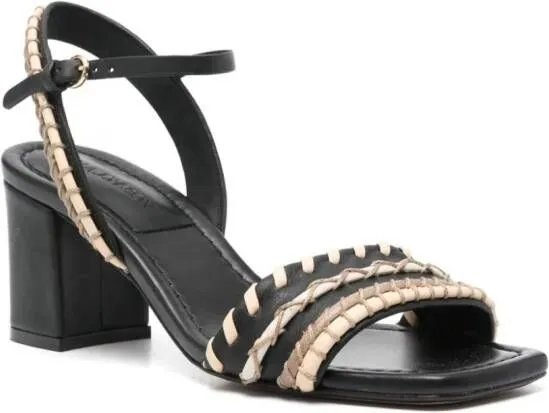 Ulla Johnson Sofia 70mm interwoven leather sandals Black