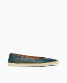 Usha Sneaker - Riviera Green Perfed