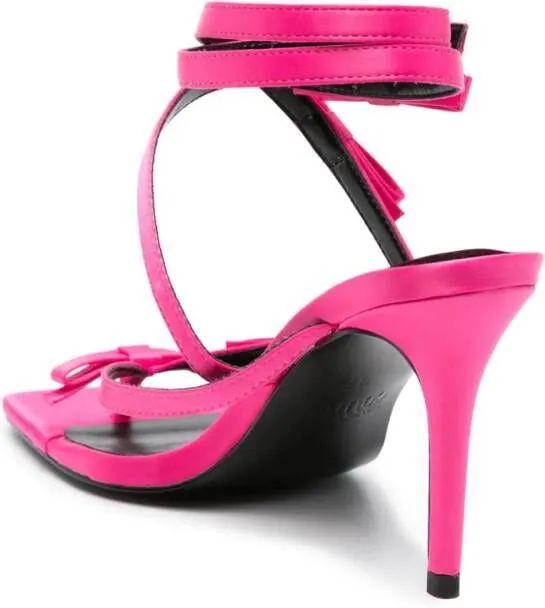 Versace Jeans Couture 85mm bow-embellished sandals Pink