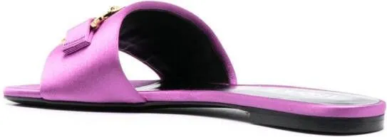 Versace Medusa '95 satin flat sandals Purple