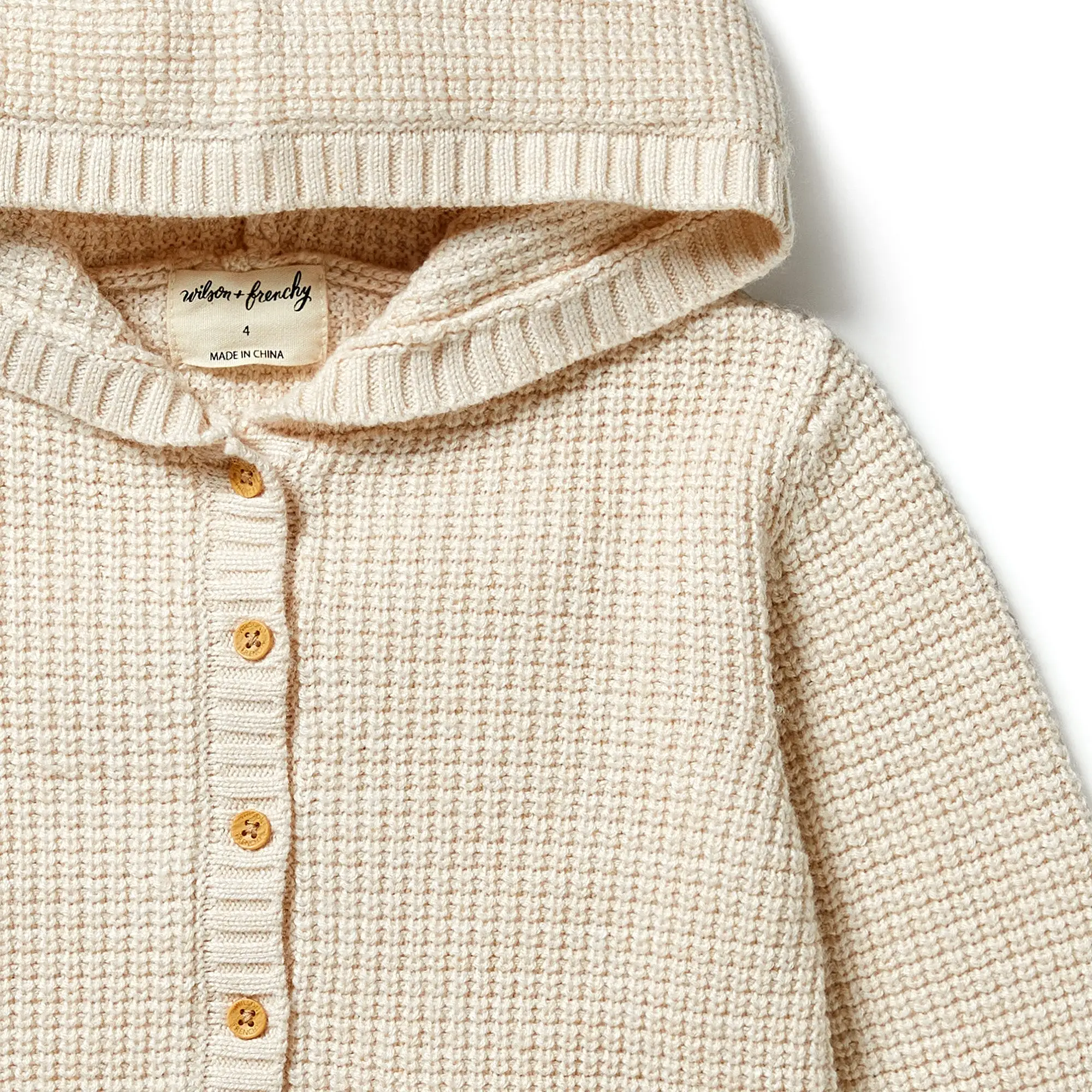 Wilson & Frenchy Knitted Button Jacket - Sand Melange