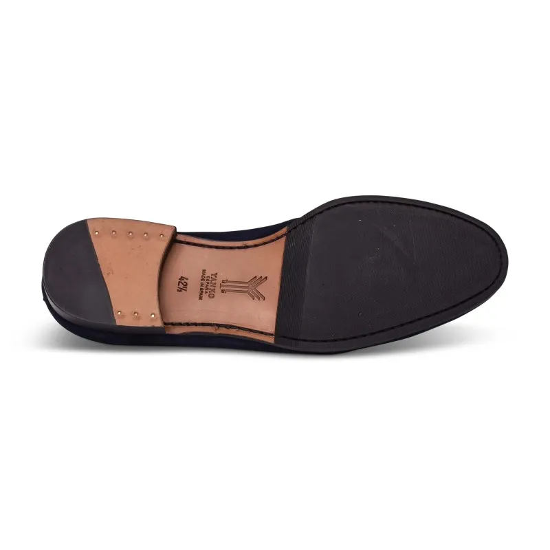 Yanko black patent leather slippers