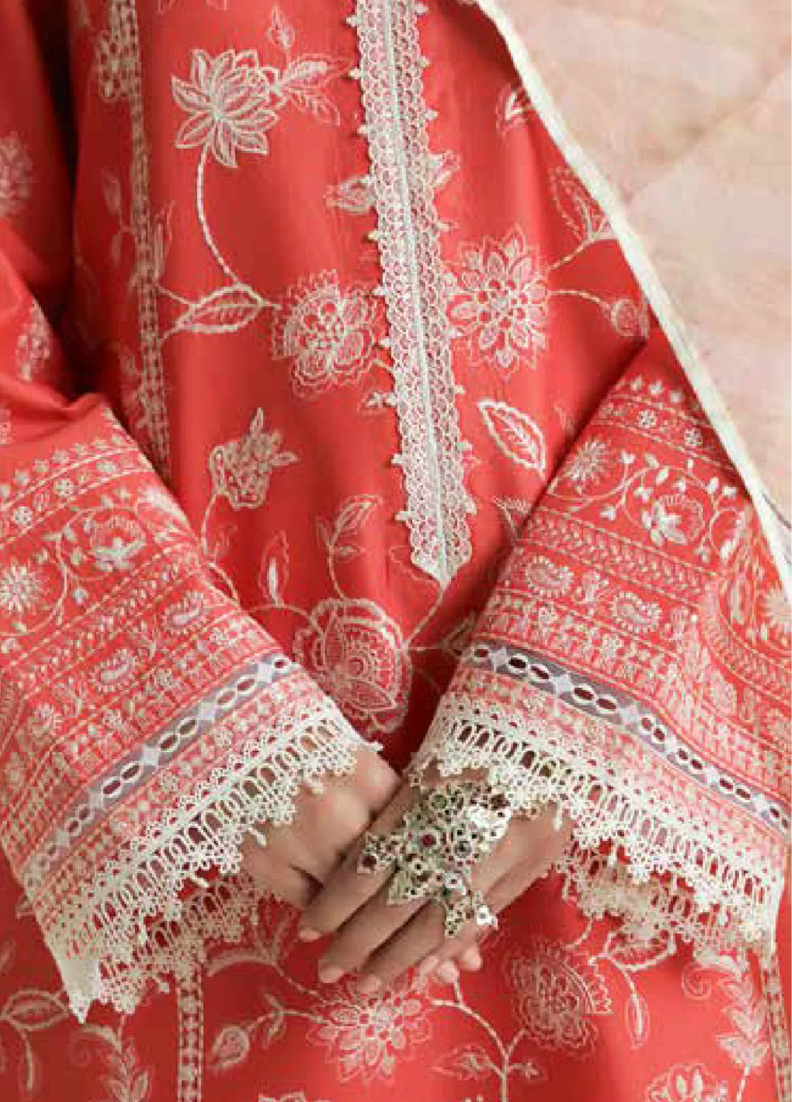 Zara Shahjahan Spring Embroidered Lawn 3 Piece Unstitched Suit ZSJ24SS-1A MAHI