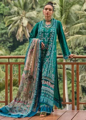 Zoha By Ansab Jahangir Luxury Embroidered Lawn 3 Piece Unstitched Suit AJ24ZLL-11 Frangipani